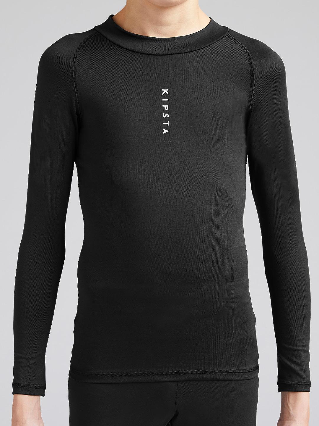 Buy Decathlon KIPSTA Black Long-Sleeved Football Base Layer