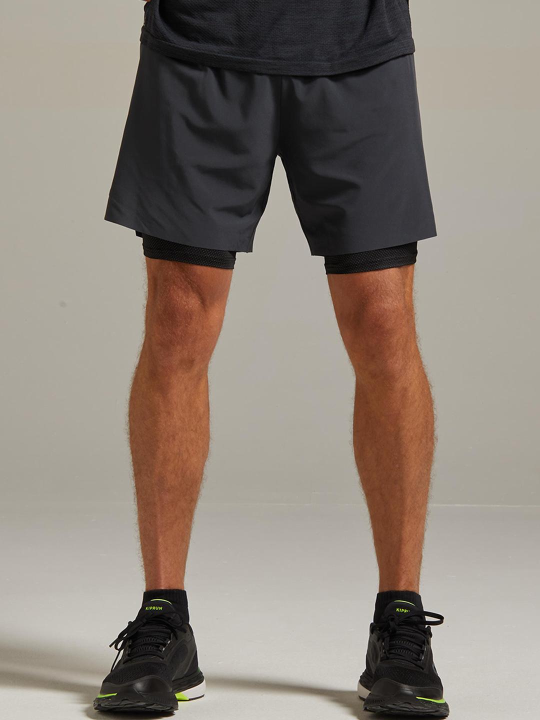 Shorts Kiprun Jogging Shorts For Men Decathlon Men Grey Running Shorts - Main Image