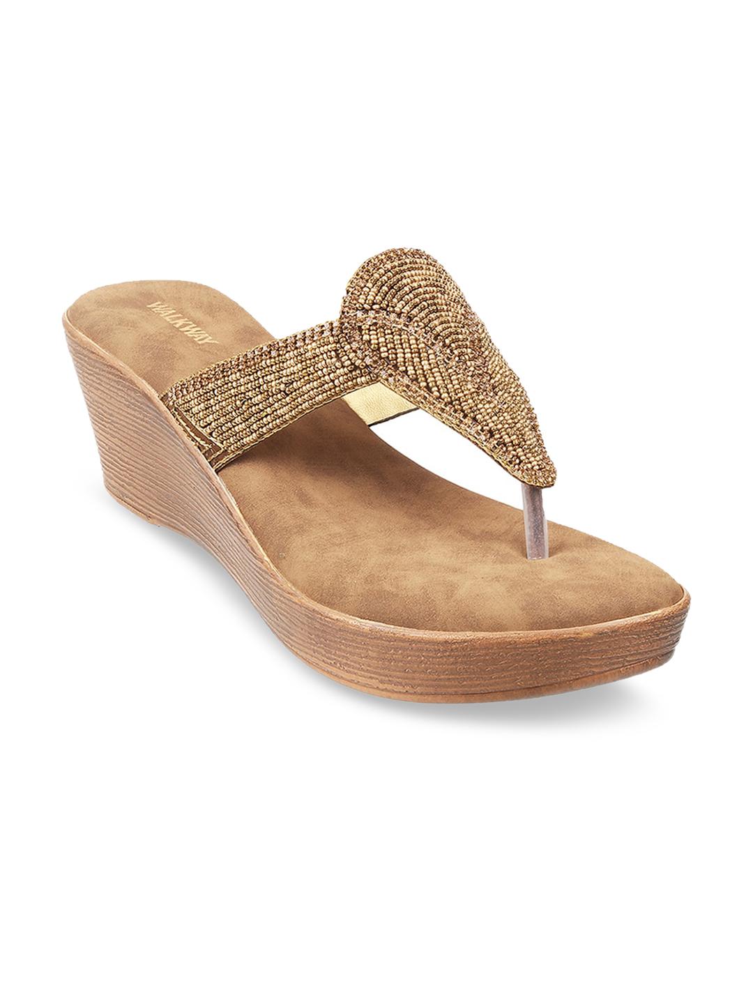 Ethnic Sandals Walkway Footwear Online Buy WALKWAY By Metro Gold