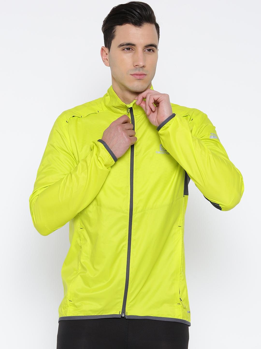 Buy Salomon Fluorescent Green Agile Active Fit Windcheater