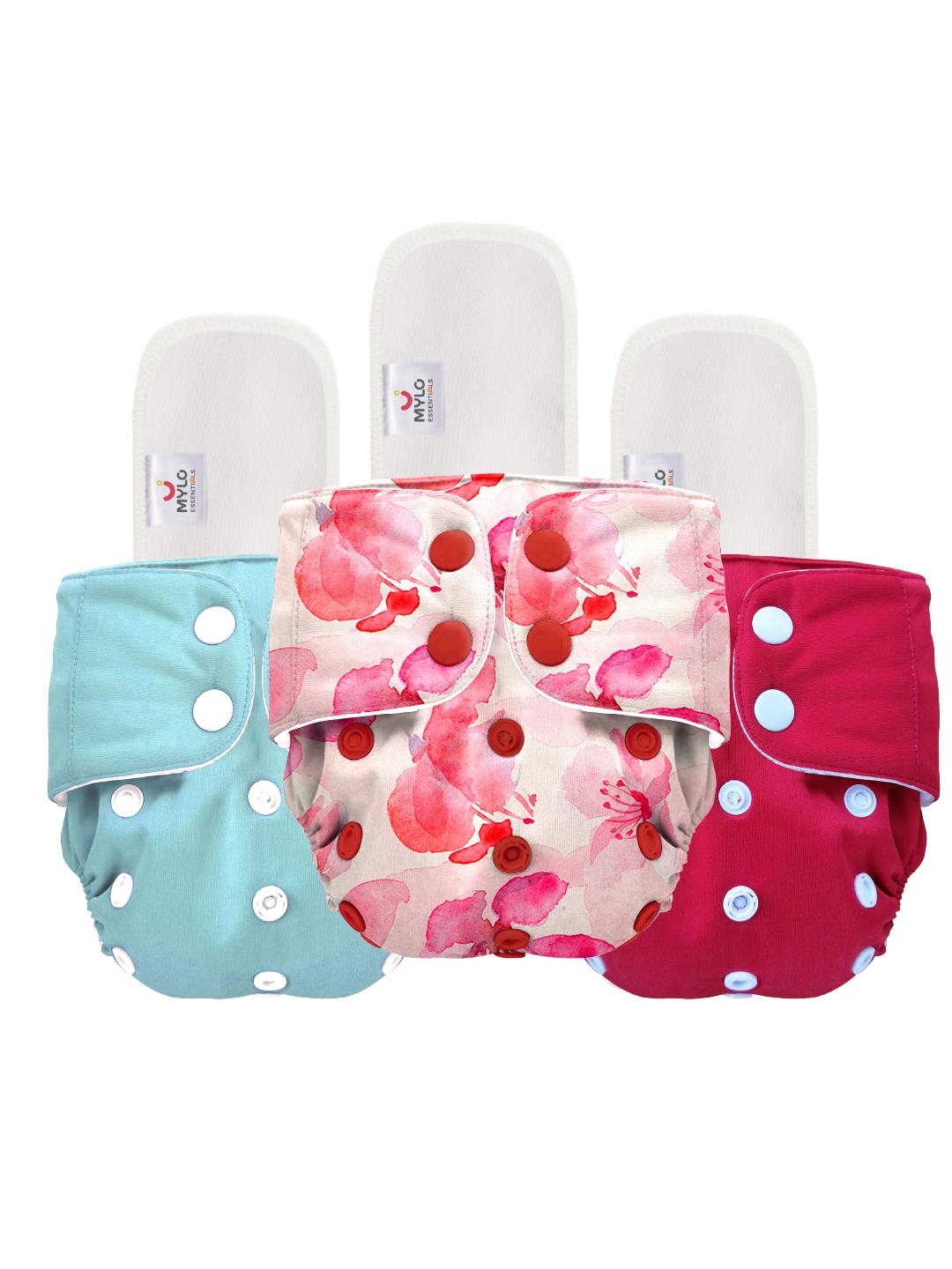 Buy Mylo Kids Set of Washable Reusable Cloth Diaper Diapers