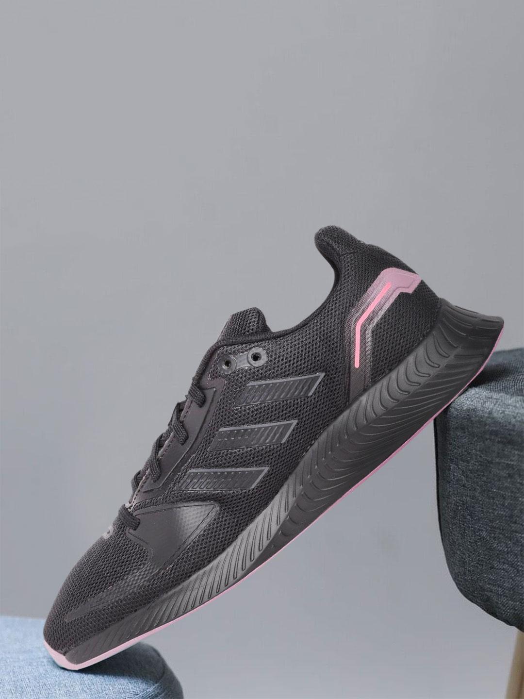 Buy ADIDAS Women Black Pink Woven Design Runfalcon Running