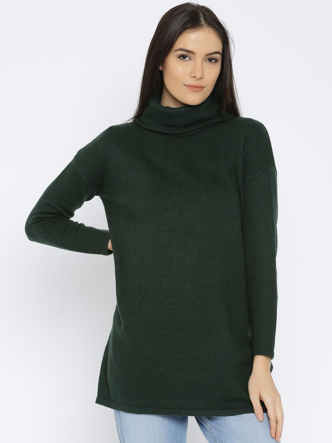 green emerald velvet dress Ribbed Knit Midi Sweater Dress Cypress / XL