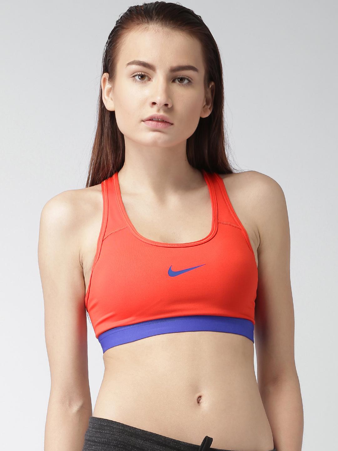 nike orange bra top