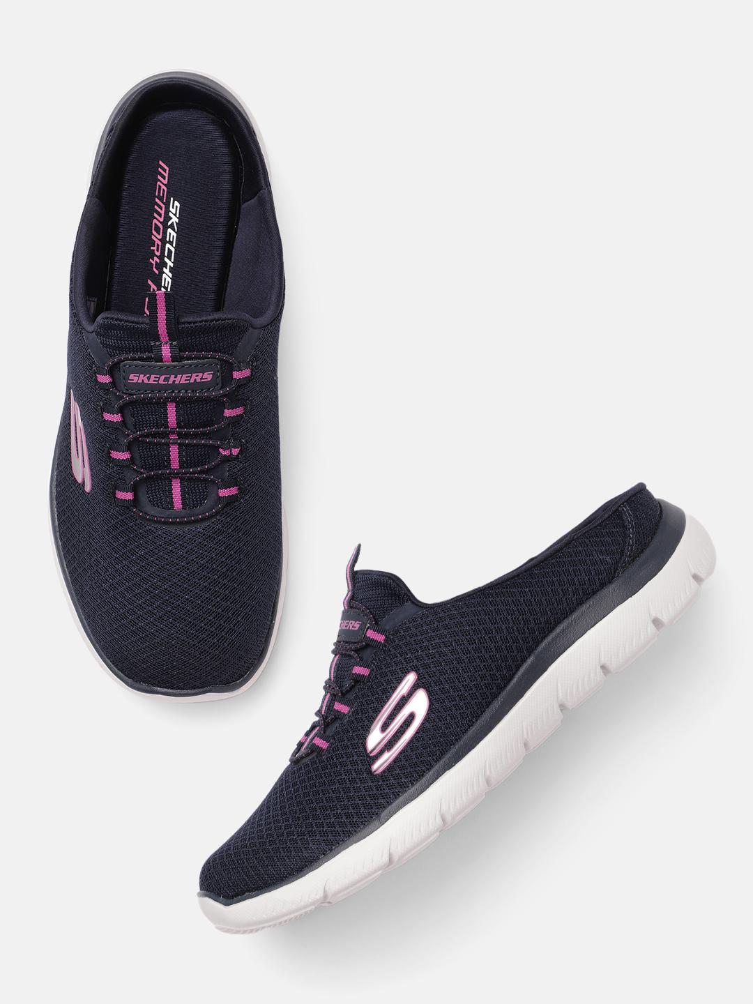 Buy Skechers Women Navy Blue Summit Swift Step Mules Casual