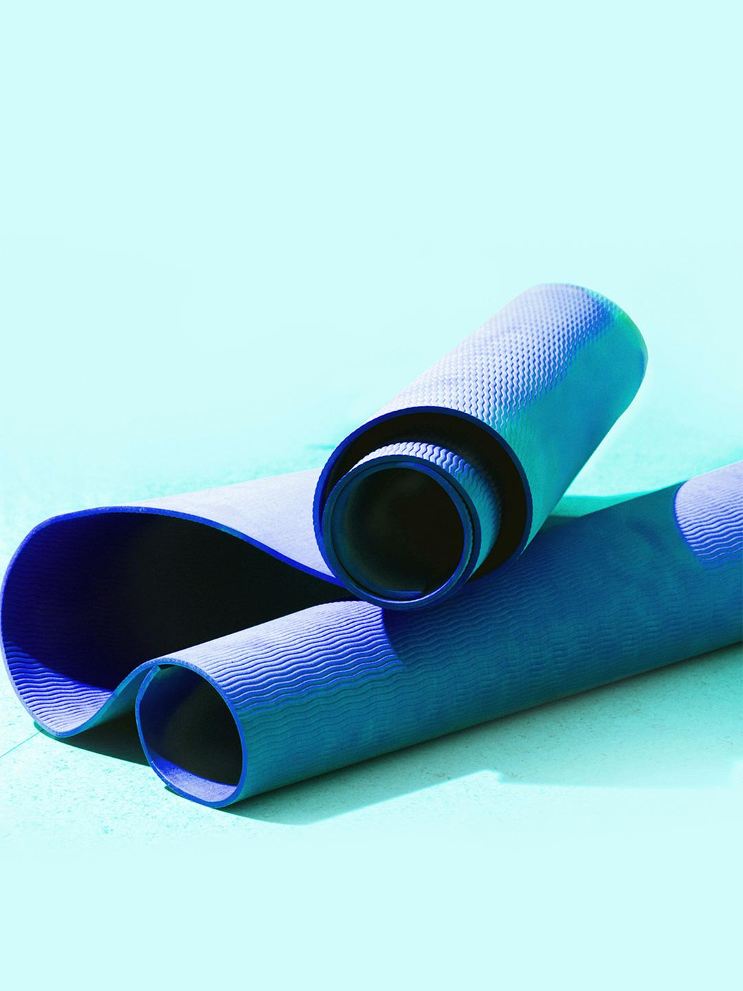 Buy BOLDFIT Blue MM Anti Slip Yoga Mat with Carry Strap Yoga