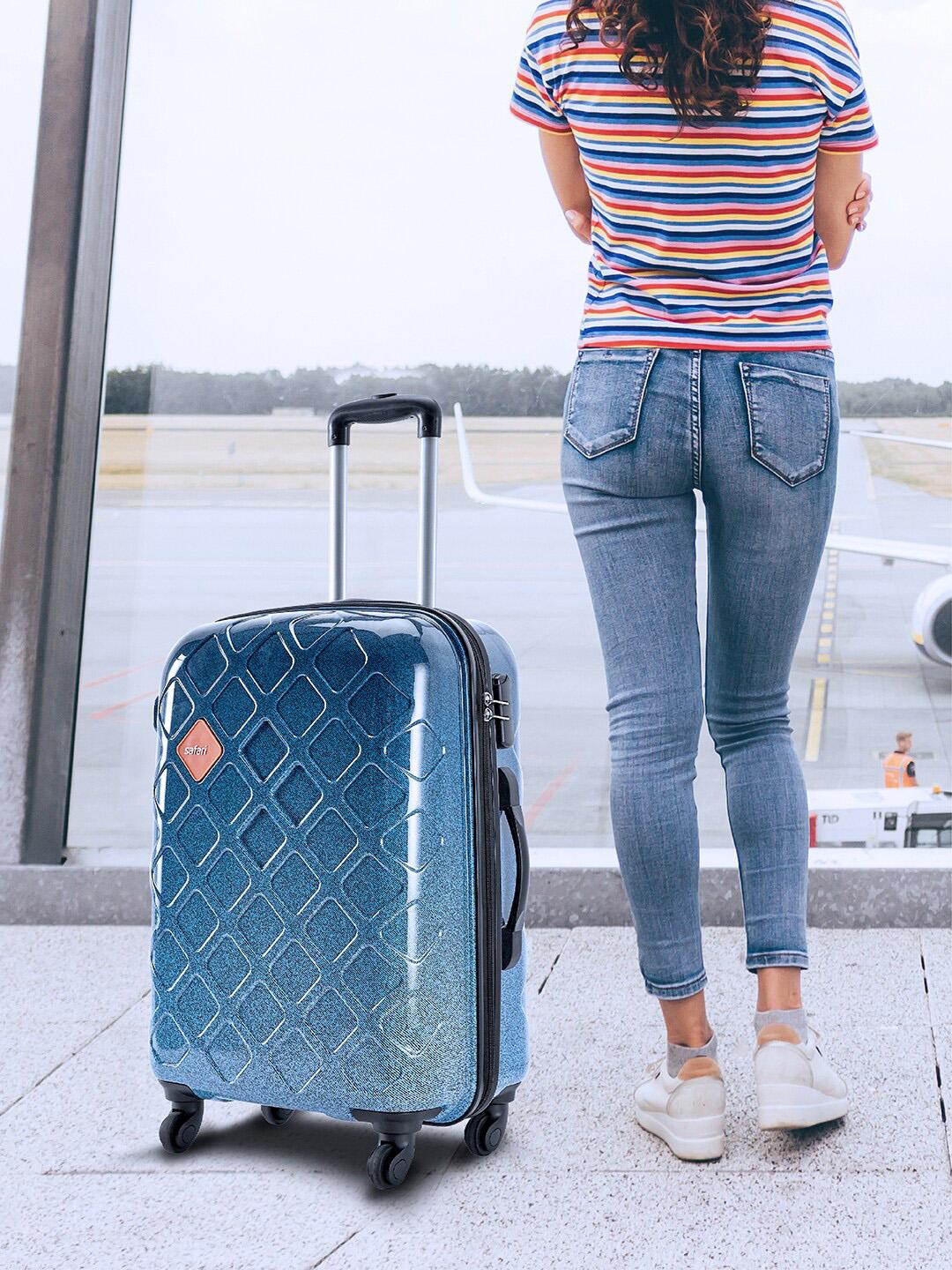 Buy Safari Mosaic Ombre Printed Poly Carbonate Medium Hard Trolley