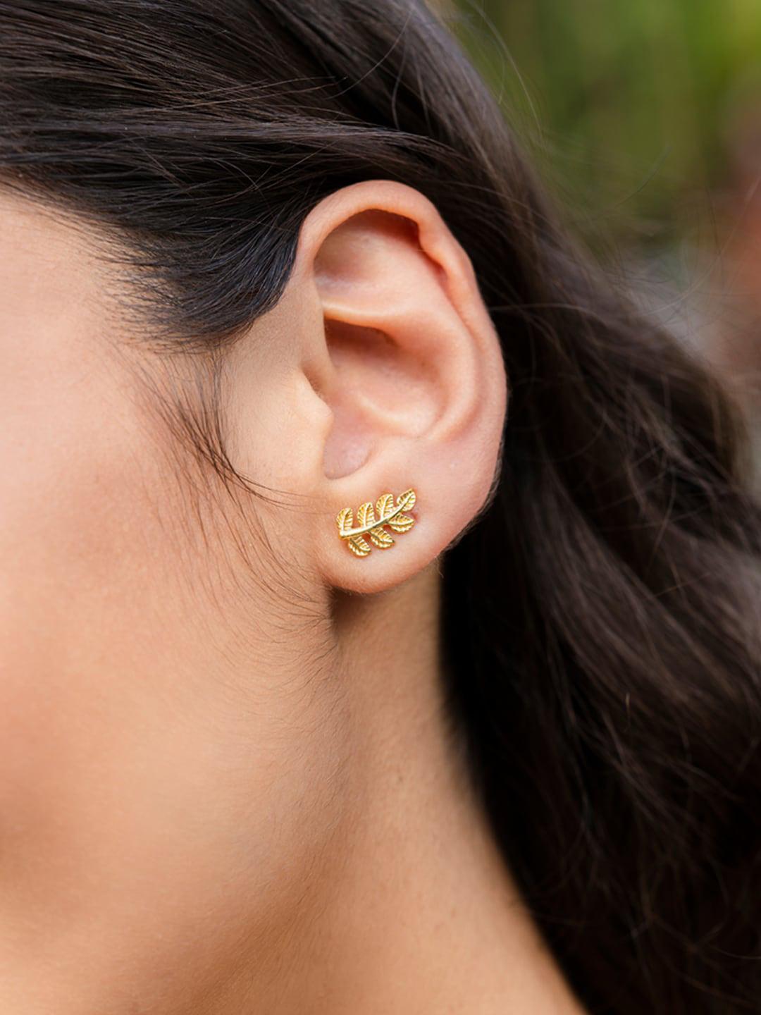 Buy SHAYA Gold-Toned Contemporary Ear Cuff Earrings Earrings