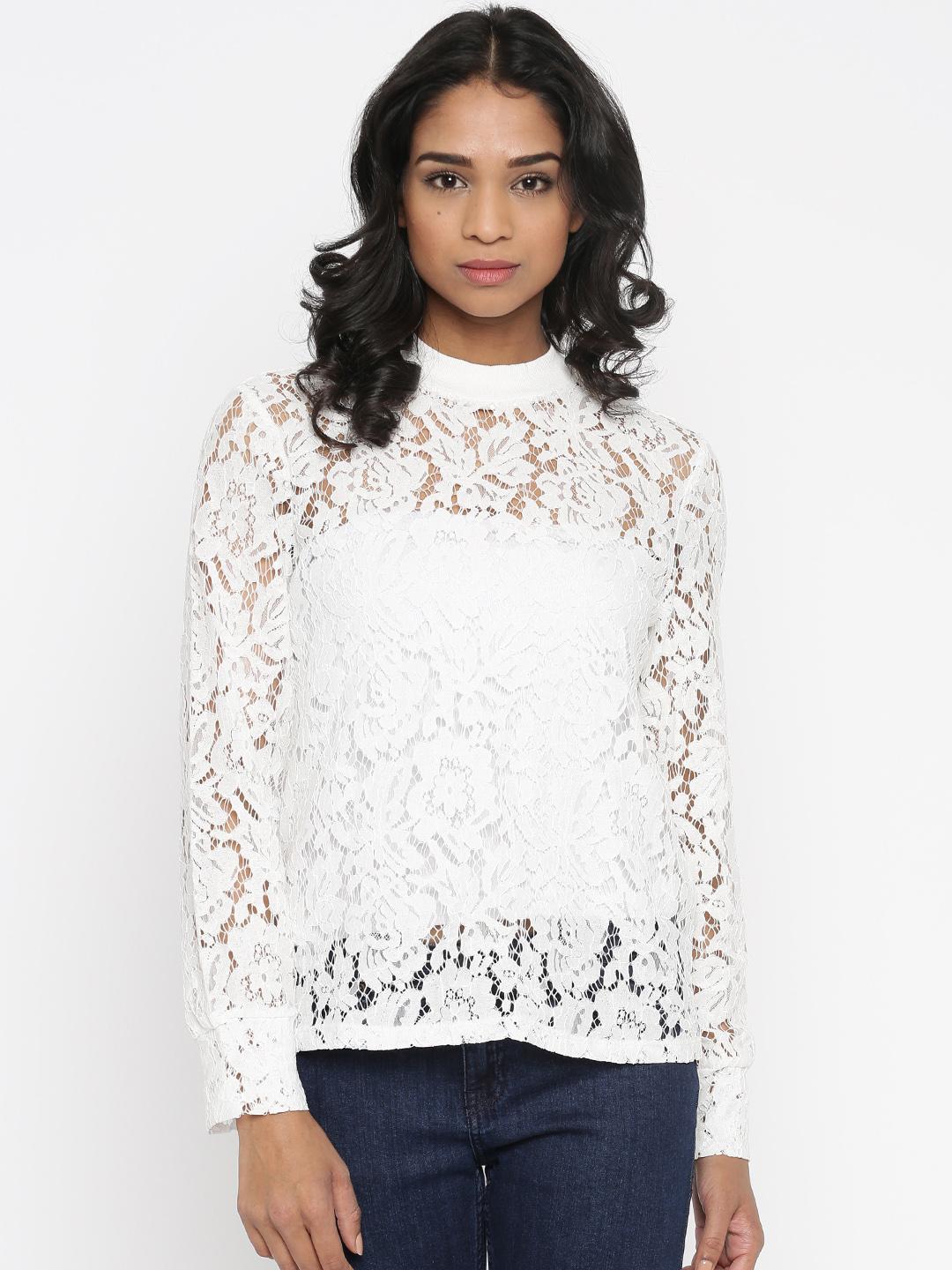 Buy Vero Moda White Lace Top - Tops for Women 1745575 | Myntra