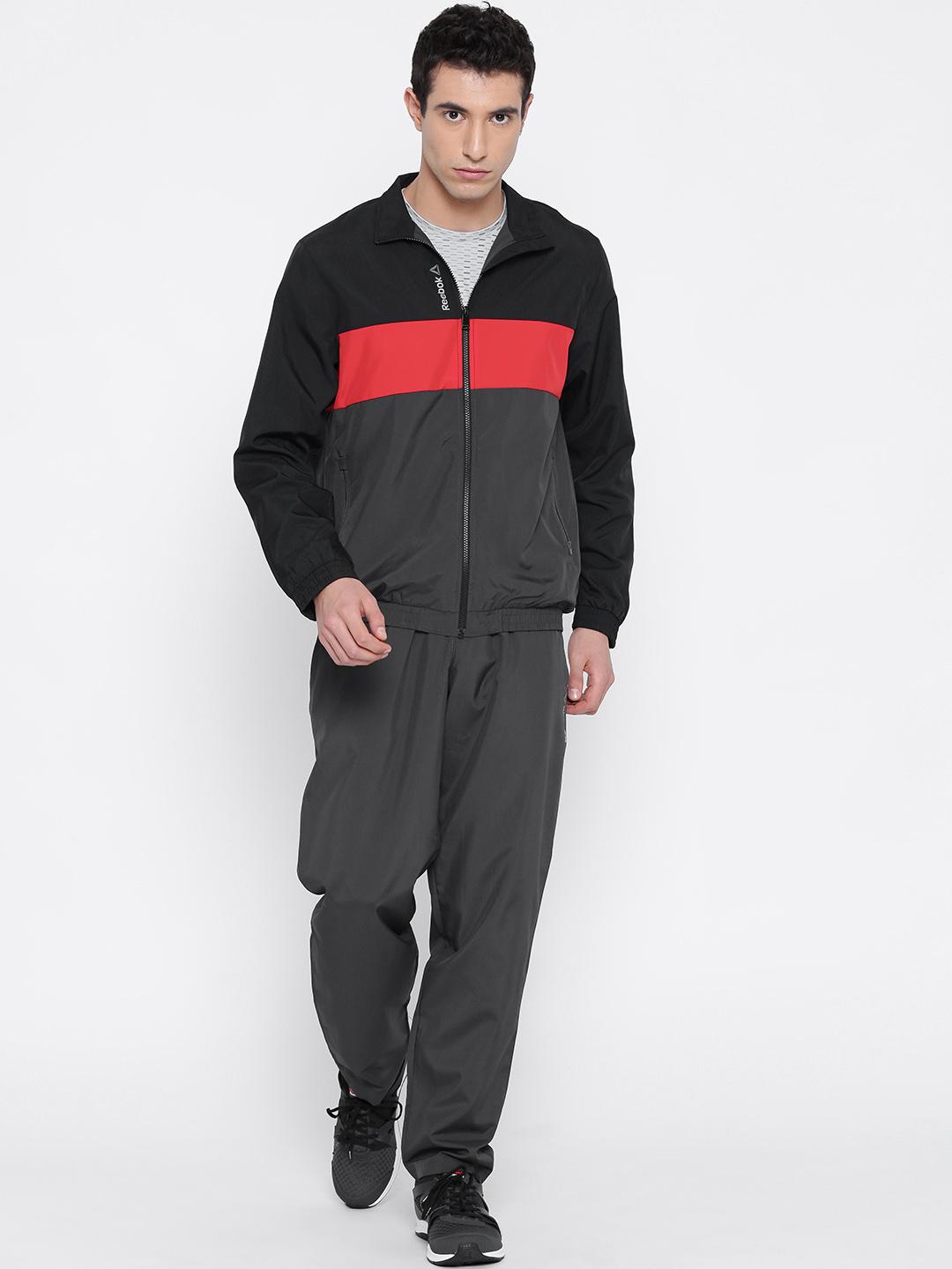 Buy Reebok Charcoal Grey Black FINS Colourblocked Training