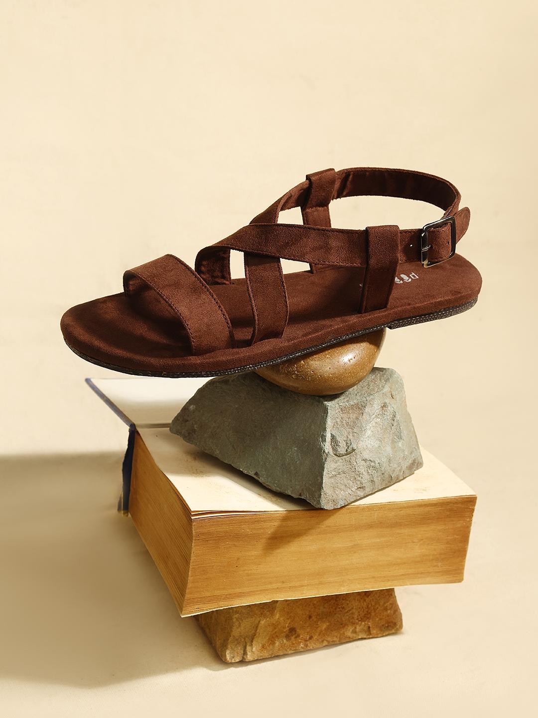 Buy Paaduks Men Suede Comfort Cushioned Sustainable Sandals