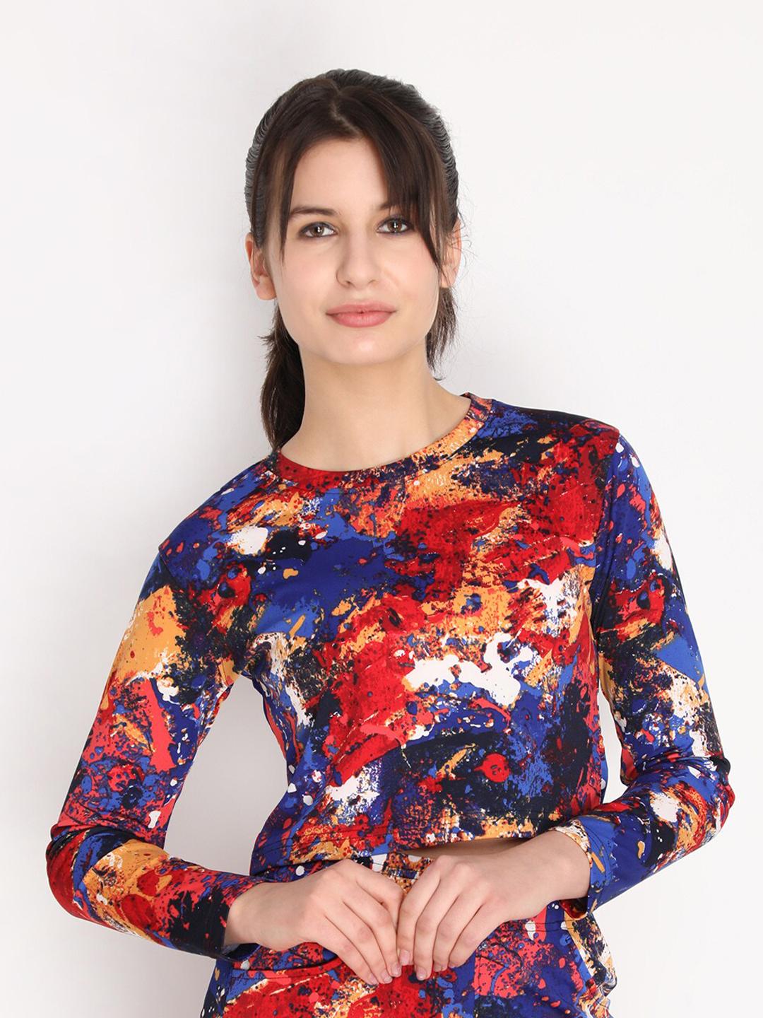 チコチコ様【専用】 Buy CHKOKKO Red & Blue Printed Crop Top - Tops for Women 17561884