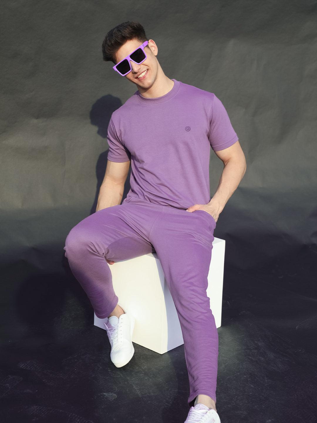 Buy CHKOKKO Men Purple Casual Wear Co-ord Sets - Myntra