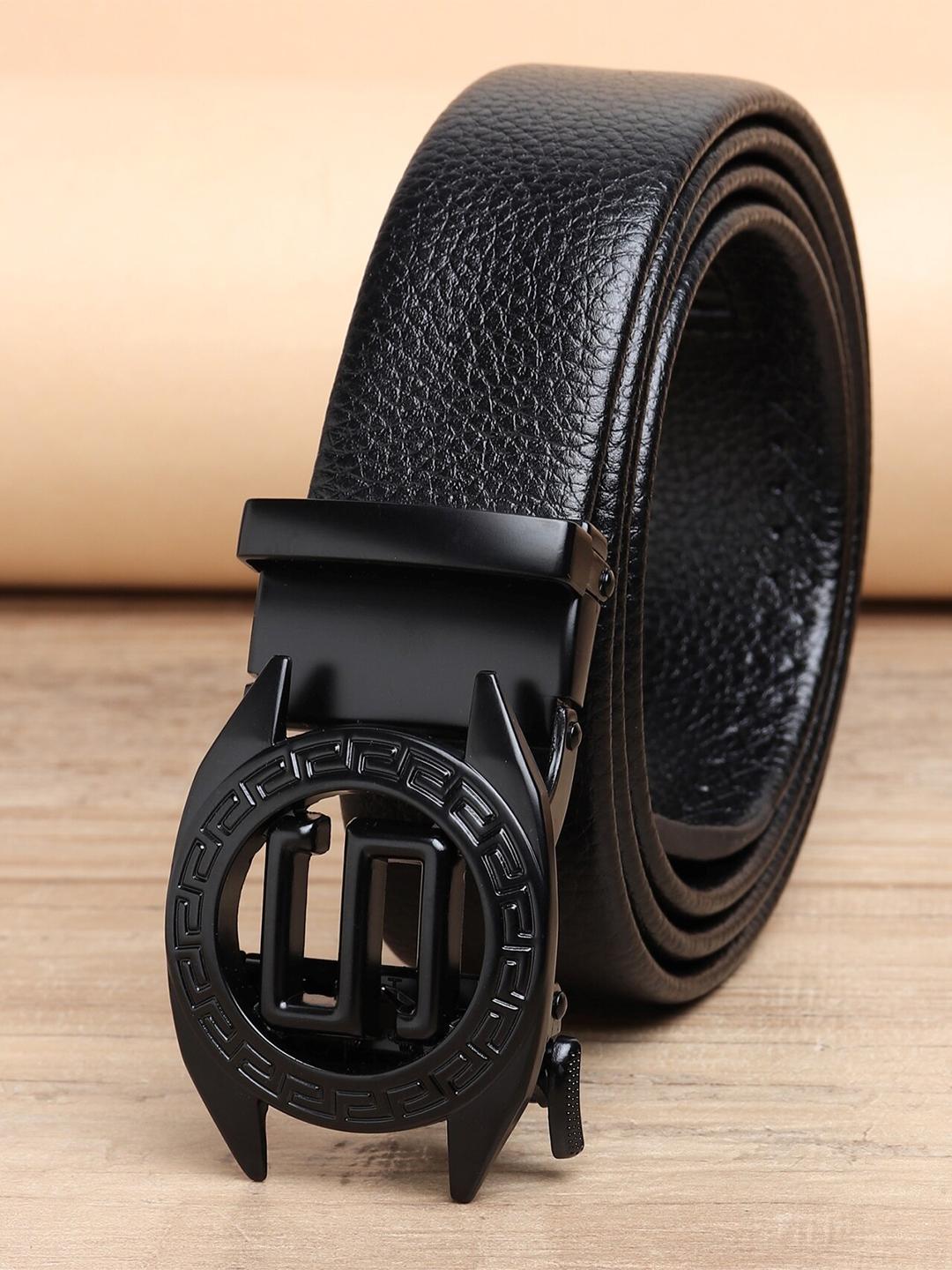 Buy ZORO Men Black Alphabet Letter S Autolock Buckle Belt - Belts