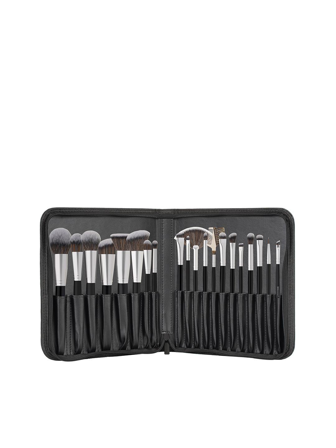 SWISS BEAUTY 20Pcs Professional Makeup Brush Set - Black - Image 1