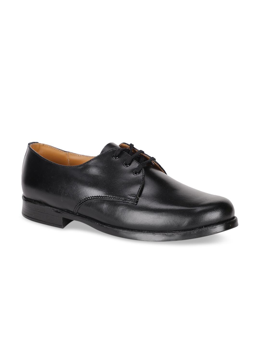 Bata Men Black Leather Formal Derbys