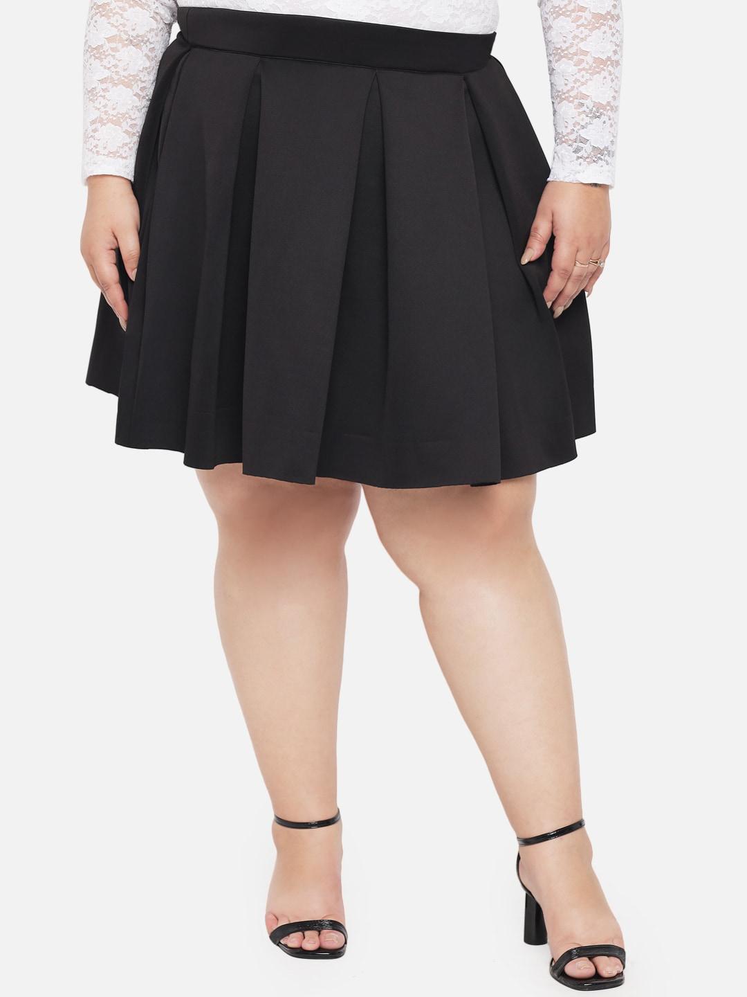 Plus Size Mid Length Pleated Skirts Queen Size Summer New Chiffon