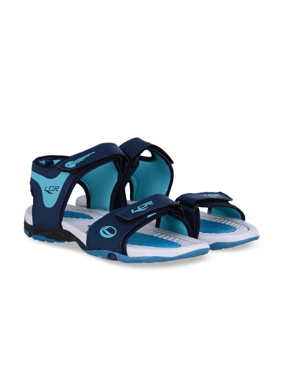 Buy Lancer Men Navy Blue White Solid Sports Sandals Sandals