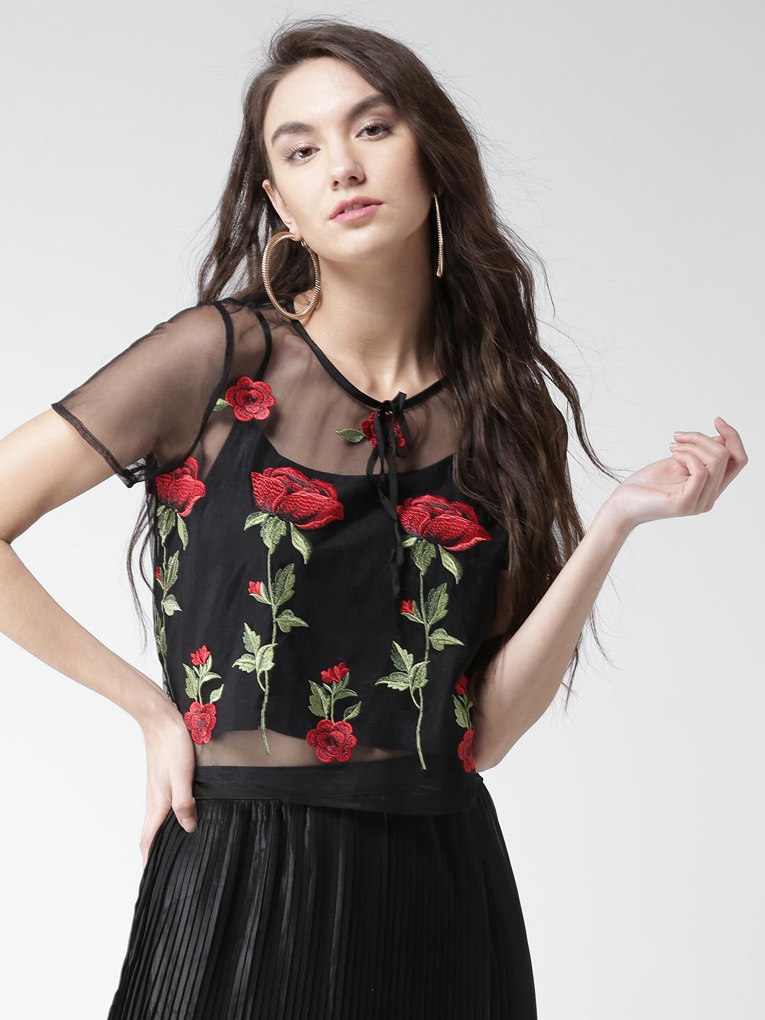 green emerald velvet dress Gemma Dress in Black and Floral – Altar PDX main image 1
