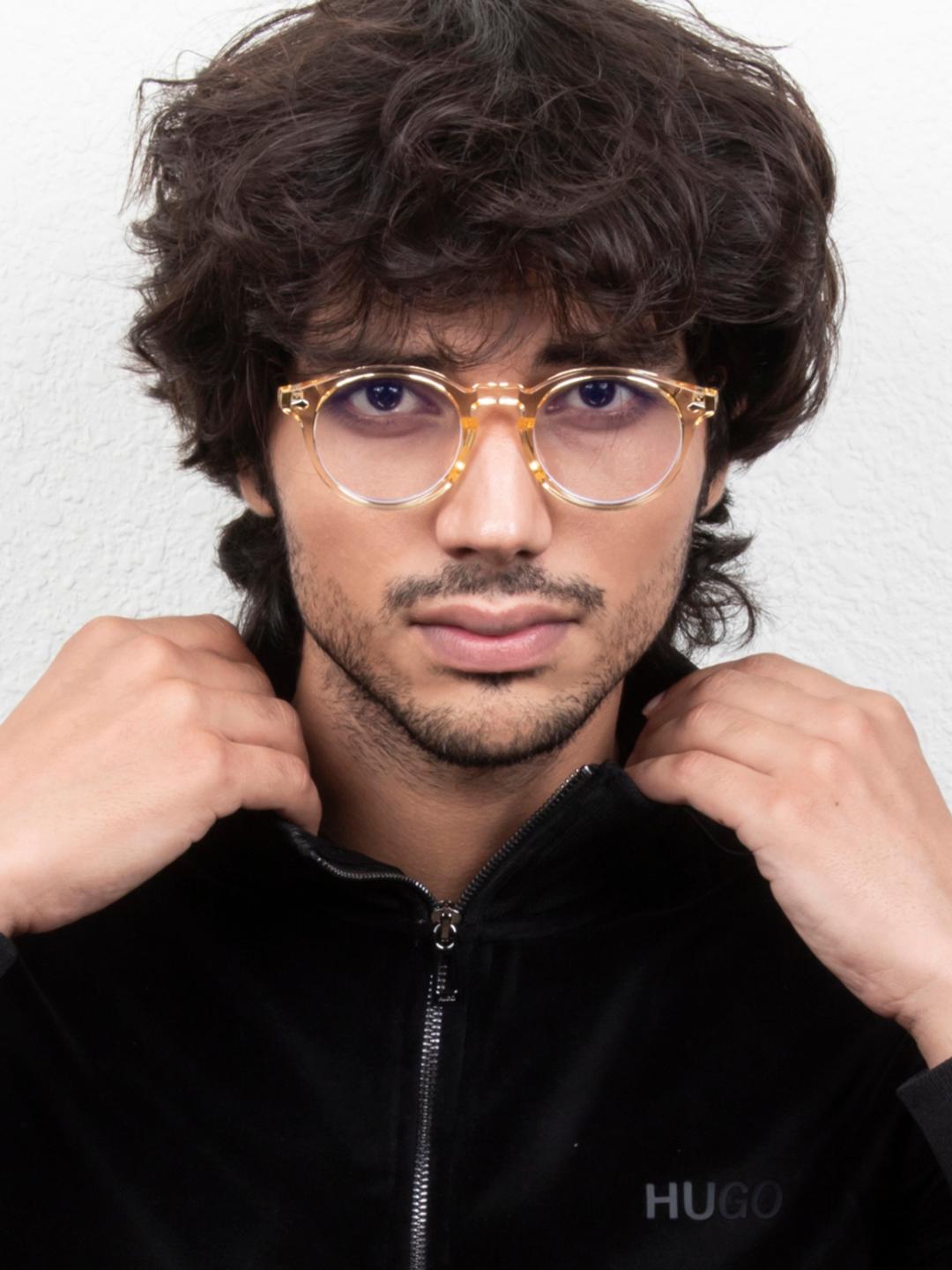 Ted Smith Unisex Orange Black Tortoise Shell Full Rim Round Frame  TS-11013_ORGFrames Eyeglasses