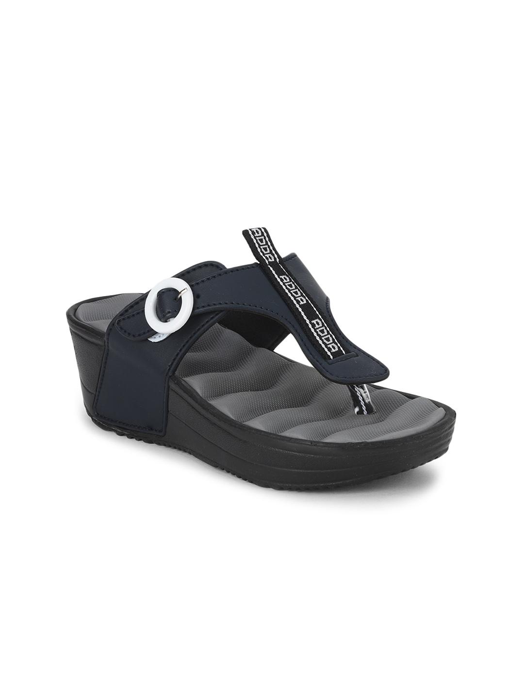 Adda Heights Navy Blue Dress Wedges Adda Heights Sandals For Denim