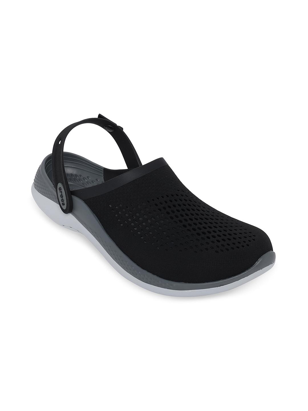 Buy Crocs Unisex Black Grey Clogs Sandals Flip Flops for