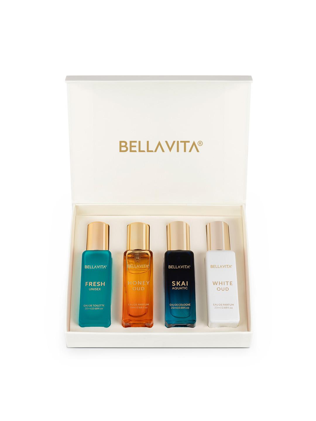 Bella Vita Organic Luxury Set of 4 Perfumes - 20ml each Pack of 4 - Image 1