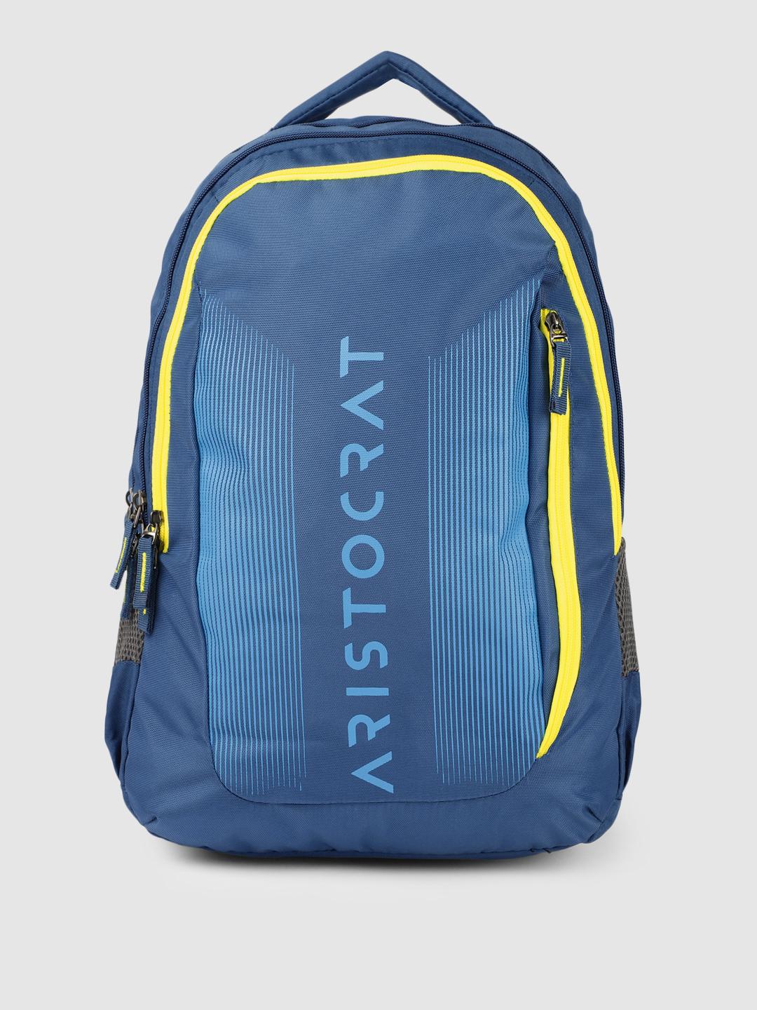 Buy Aristocrat Unisex Blue Brand Logo Backpack Backpacks for