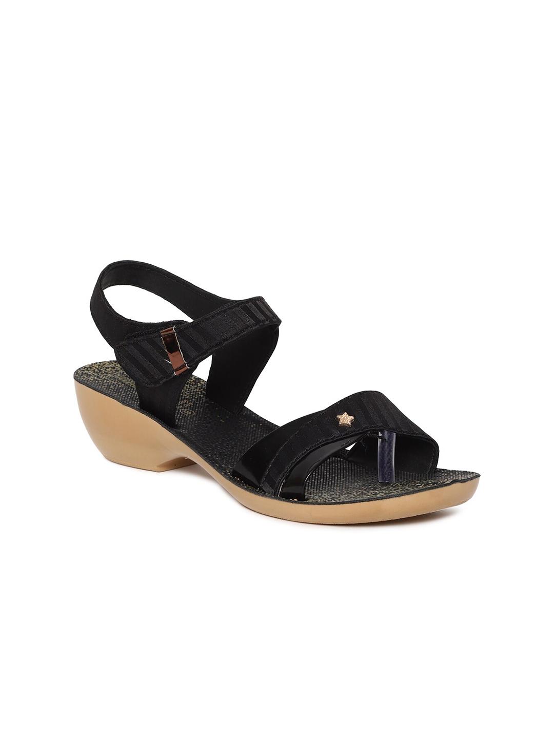 Buy Paragon Women Black Comfort Sandals Heels for Women 17873646