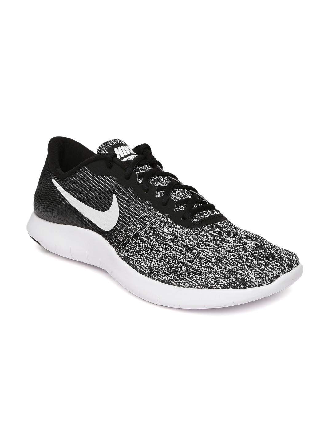 nike flex contact black white