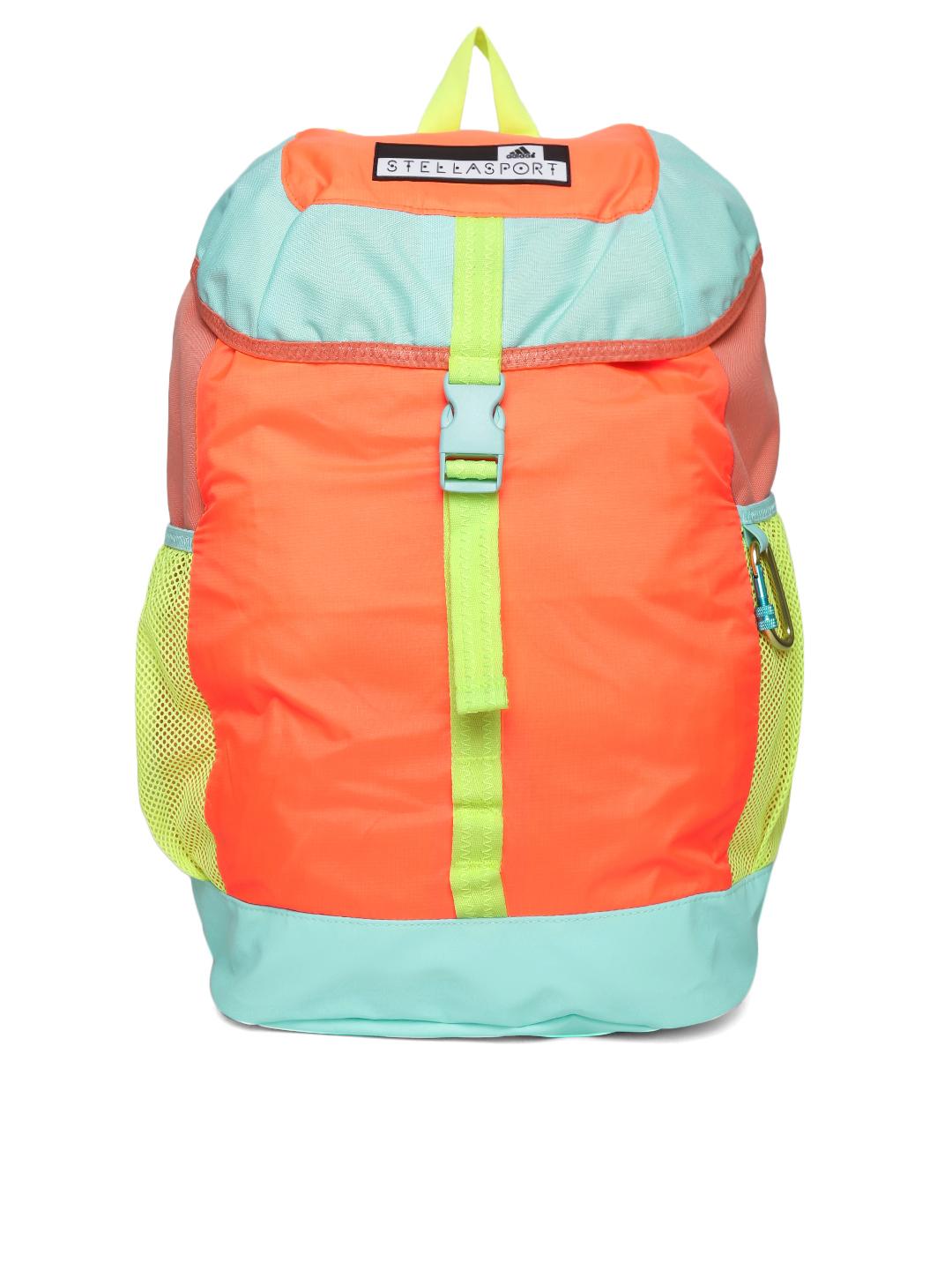 adidas backpack aqua and neon orange color Buy ADIDAS Stellasport Women Neon Orange SC Flap Colourblocked Backpack -  Backpacks for Women 1808945