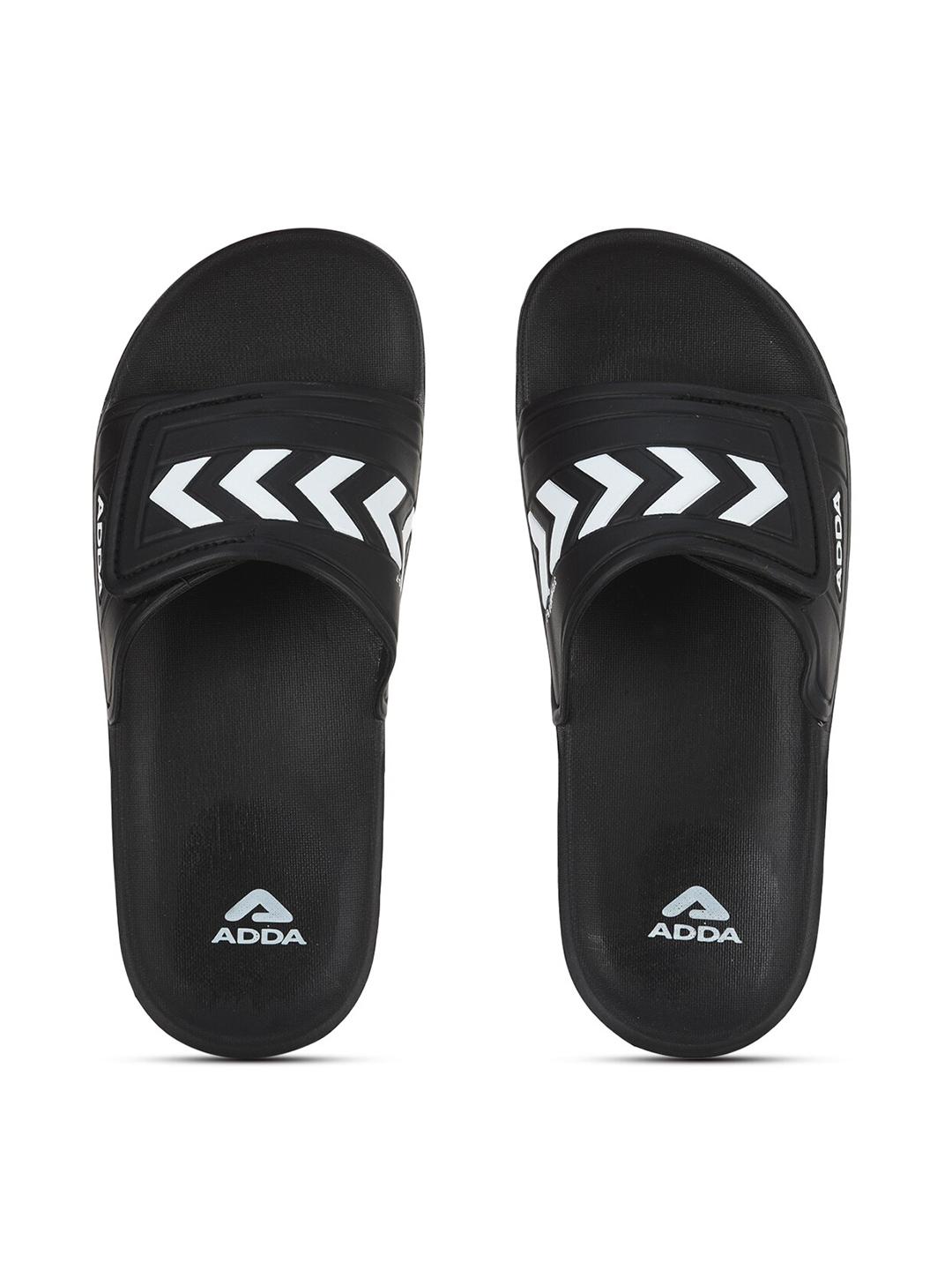 Black Adda Slippers Man Athletic Shoes Black Adda Slippers Price