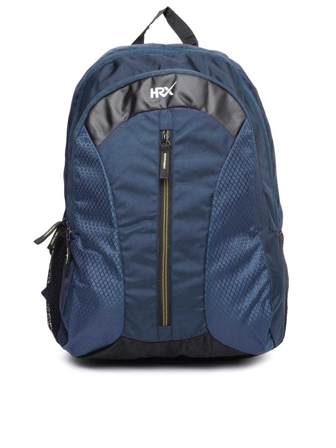 HRX by Hrithik Roshan Navy Blue Solid Lifestyle Backpack - Image 1