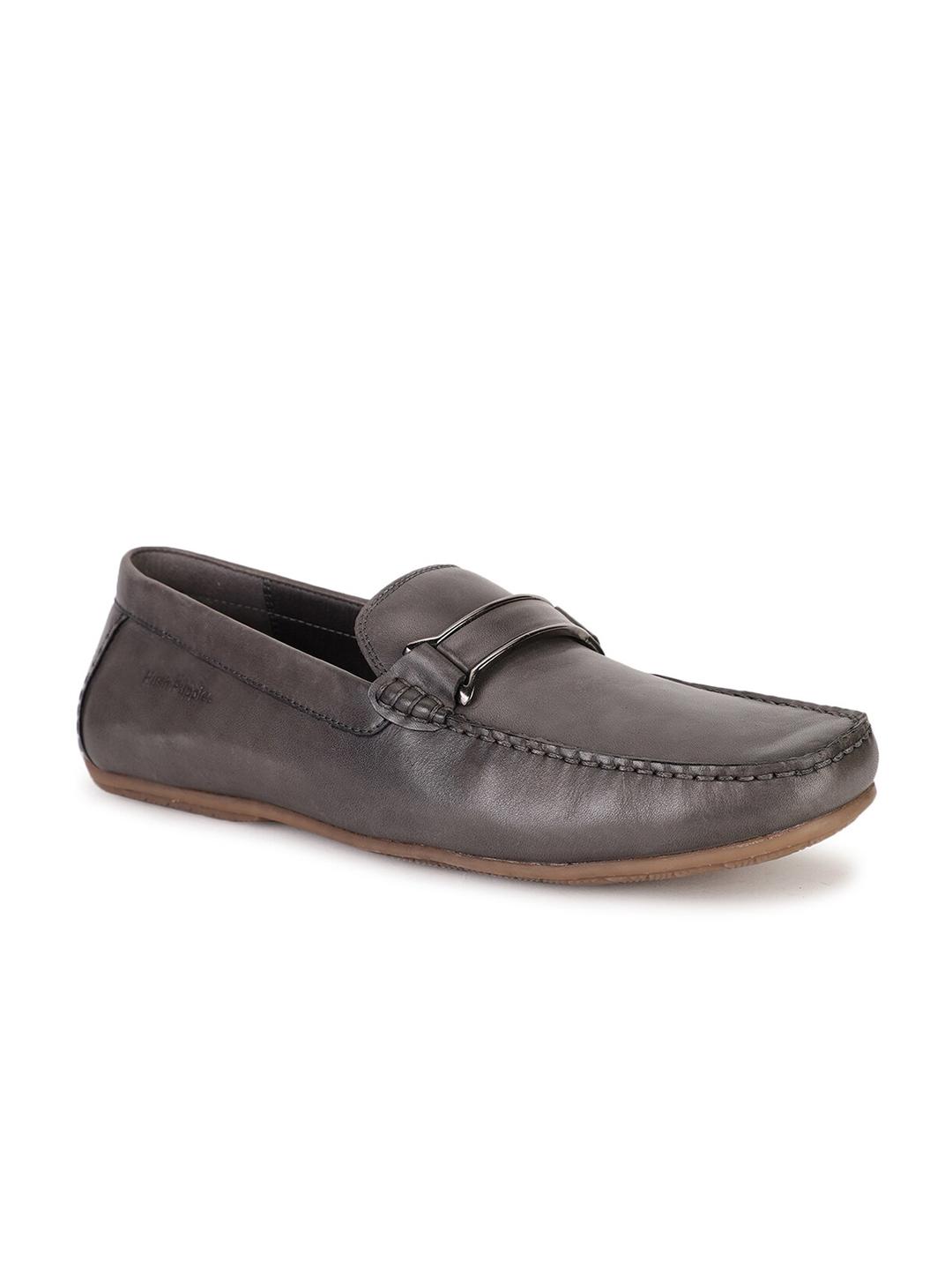 Buy Hush Puppies Men Grey Leather Loafers Casual Shoes for Men
