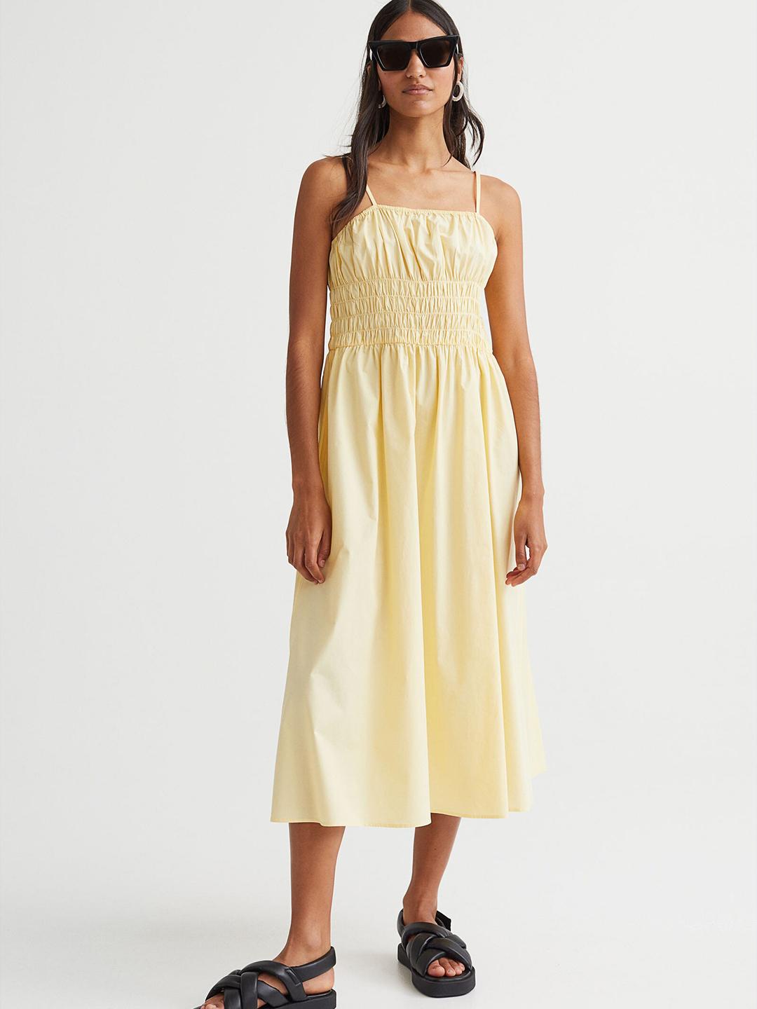 Buy H&M Women Yellow Smock-waisted Dress - Dresses for Women 18254810 | Myntra Buy H&M Women Yellow Smock-waisted Dress - Dresses for Women 18254810 | Myntra
