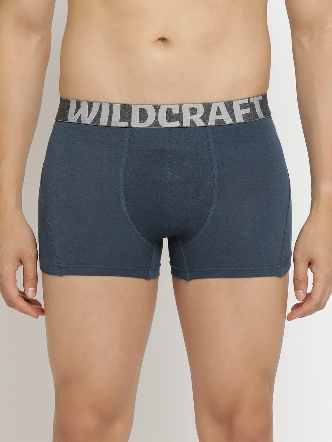 Buy Wildcraft Men Navy Blue Solid Mid Rise Trunk Aqua1_TR_1P