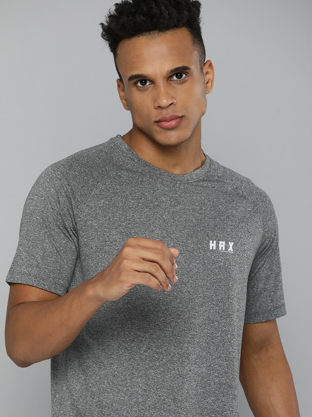 Buy HRX by Hrithik Roshan Men Grey Running T-shirt - Tshirts for