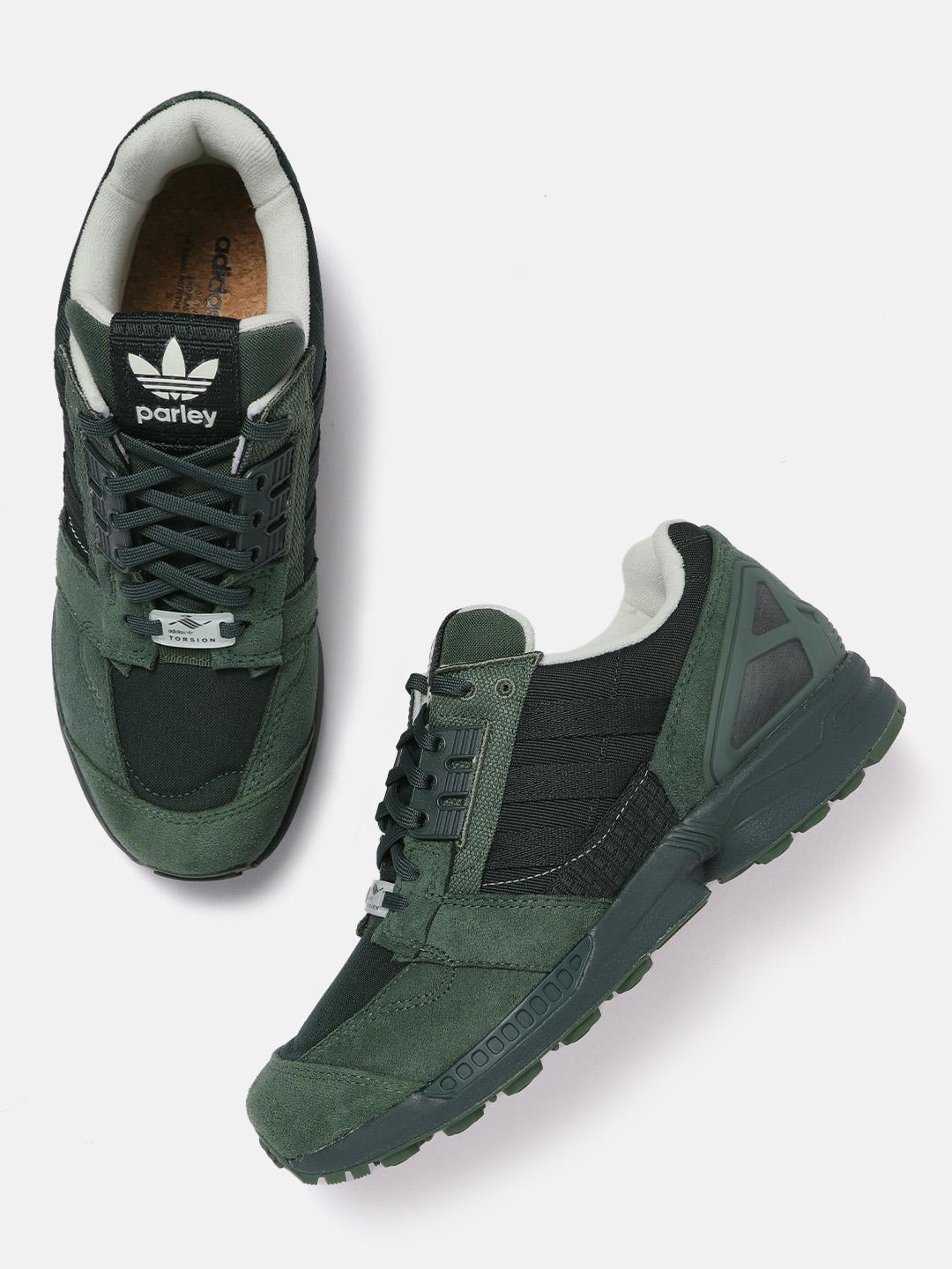 Buy ADIDAS Originals Men Green Solid ZX 8000 Parley Sneakers