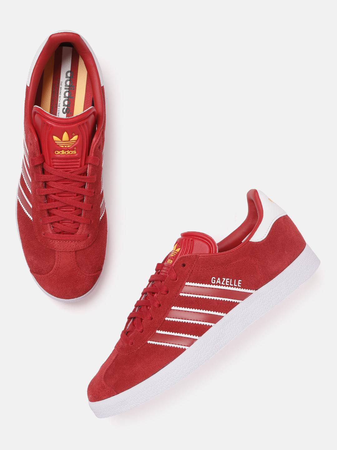 all red suede adidas