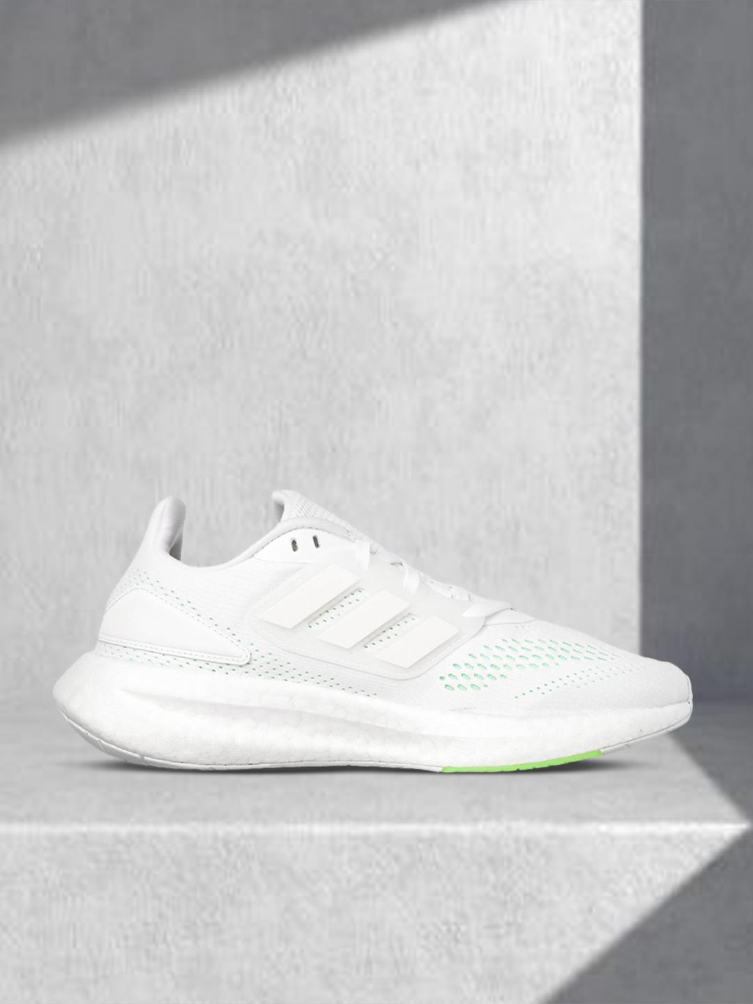 Buy ADIDAS Men White Green Woven Design Perforated Pureboost 22