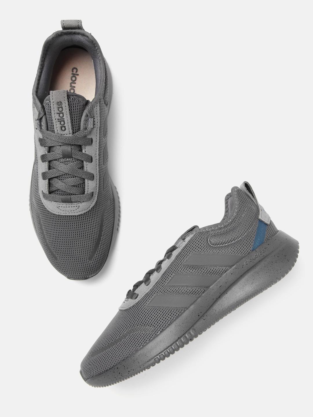 Buy ADIDAS Men Grey Woven Design Lite Racer Rebold Running Shoes