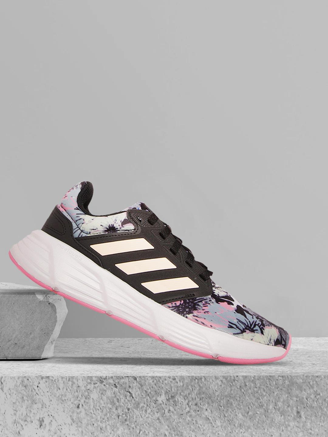 Buy ADIDAS Women Black Blue Floral Print Galaxy Running Shoes