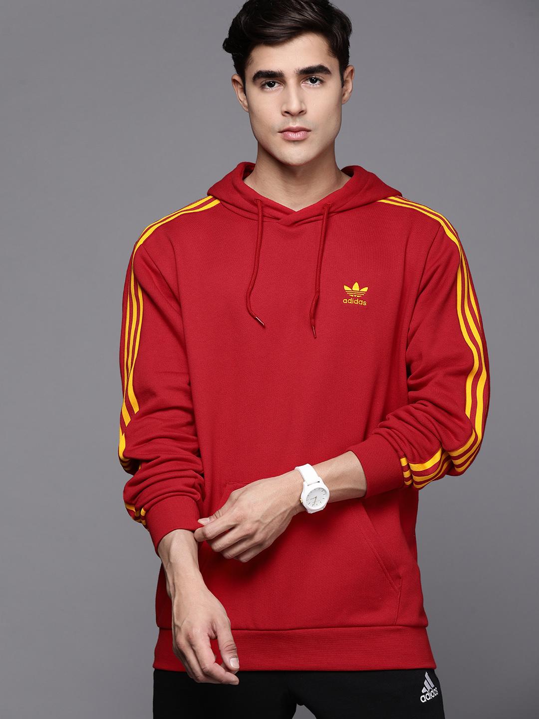 Buy ADIDAS Originals Men Red Cotton Sustainable 3-Stripes Spain