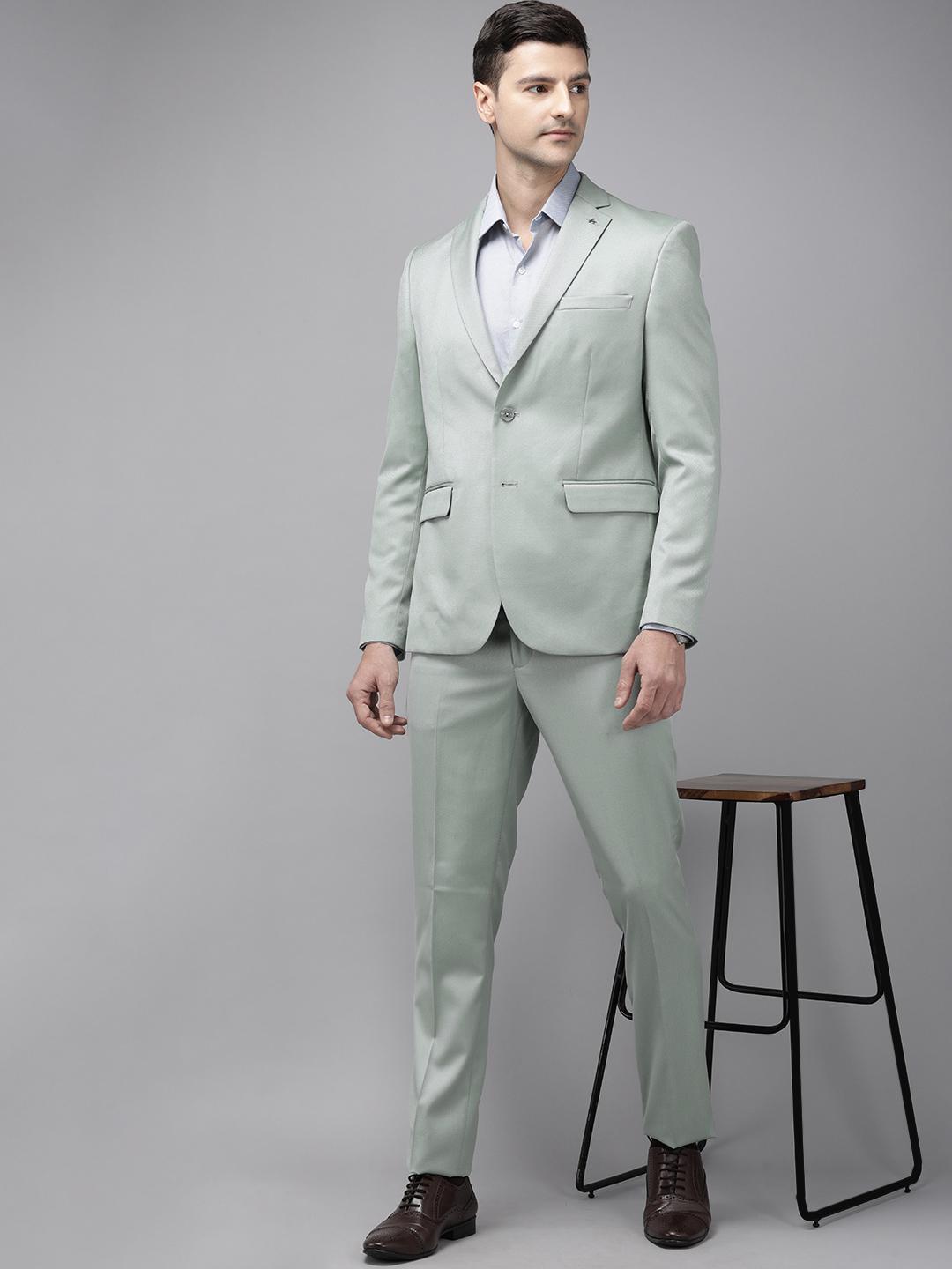 Light Green Suit Lite Colour Coat Pant Spring Autumn Fashion Men's