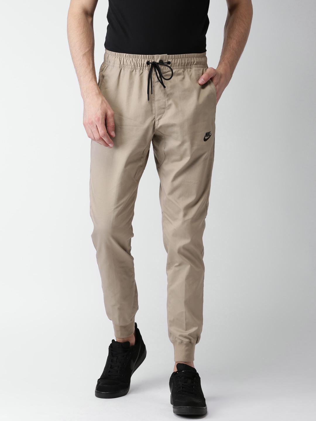 Buy Nike Beige M NSW WVN V442 Slim Fit Joggers Track Pants for