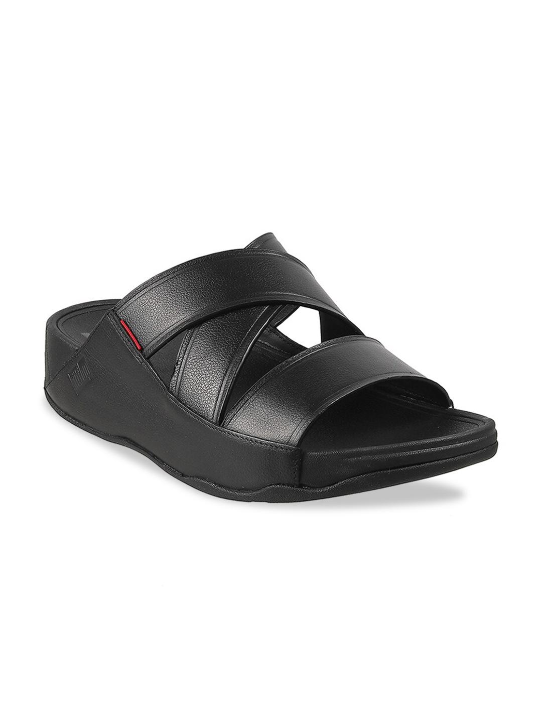 Buy fitflop Men Black Leather Comfort Sandals Sandals for Men