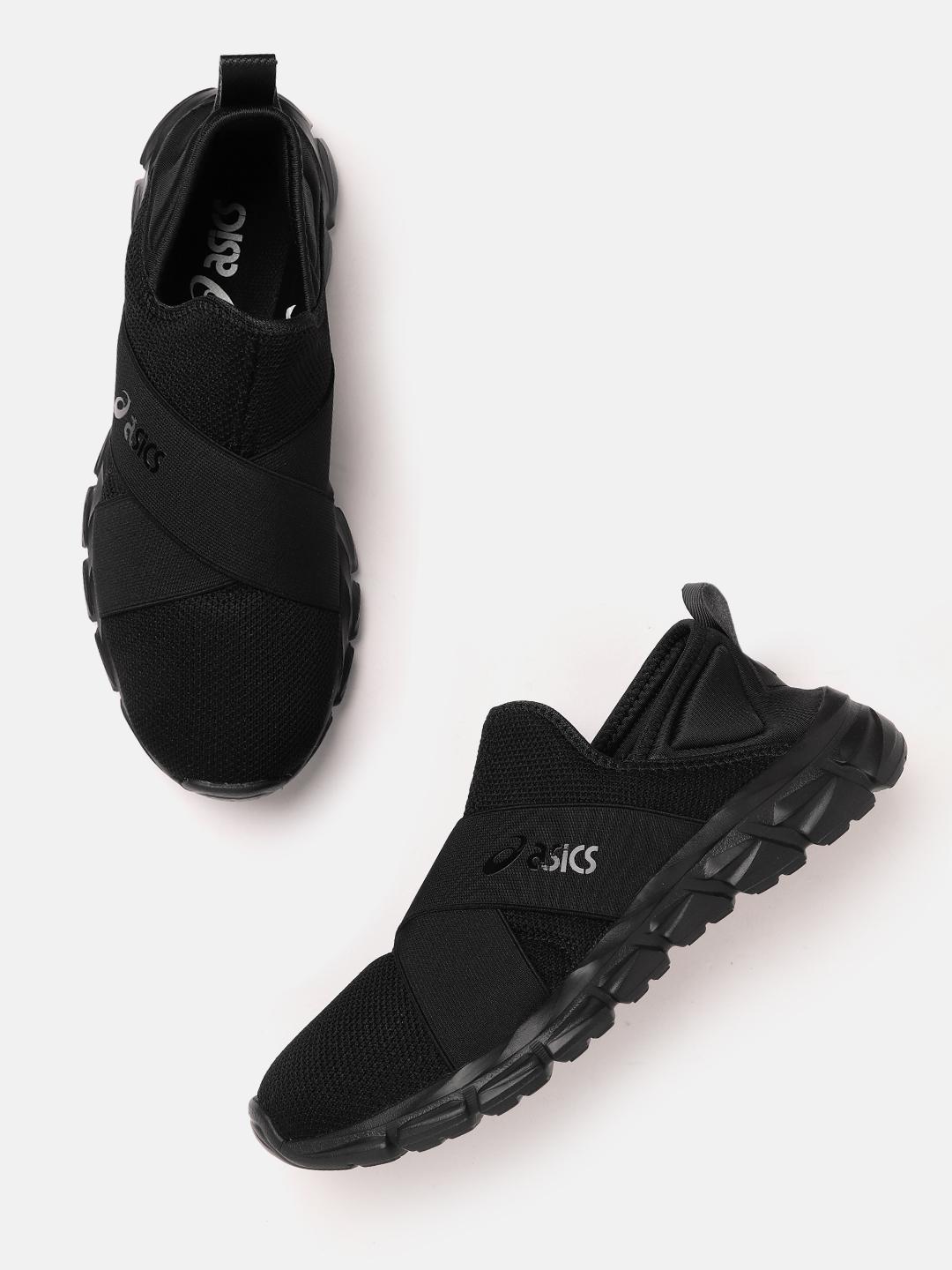 Buy ASICS Unisex Black Solid Quantum Lyte Slip-on Sneakers