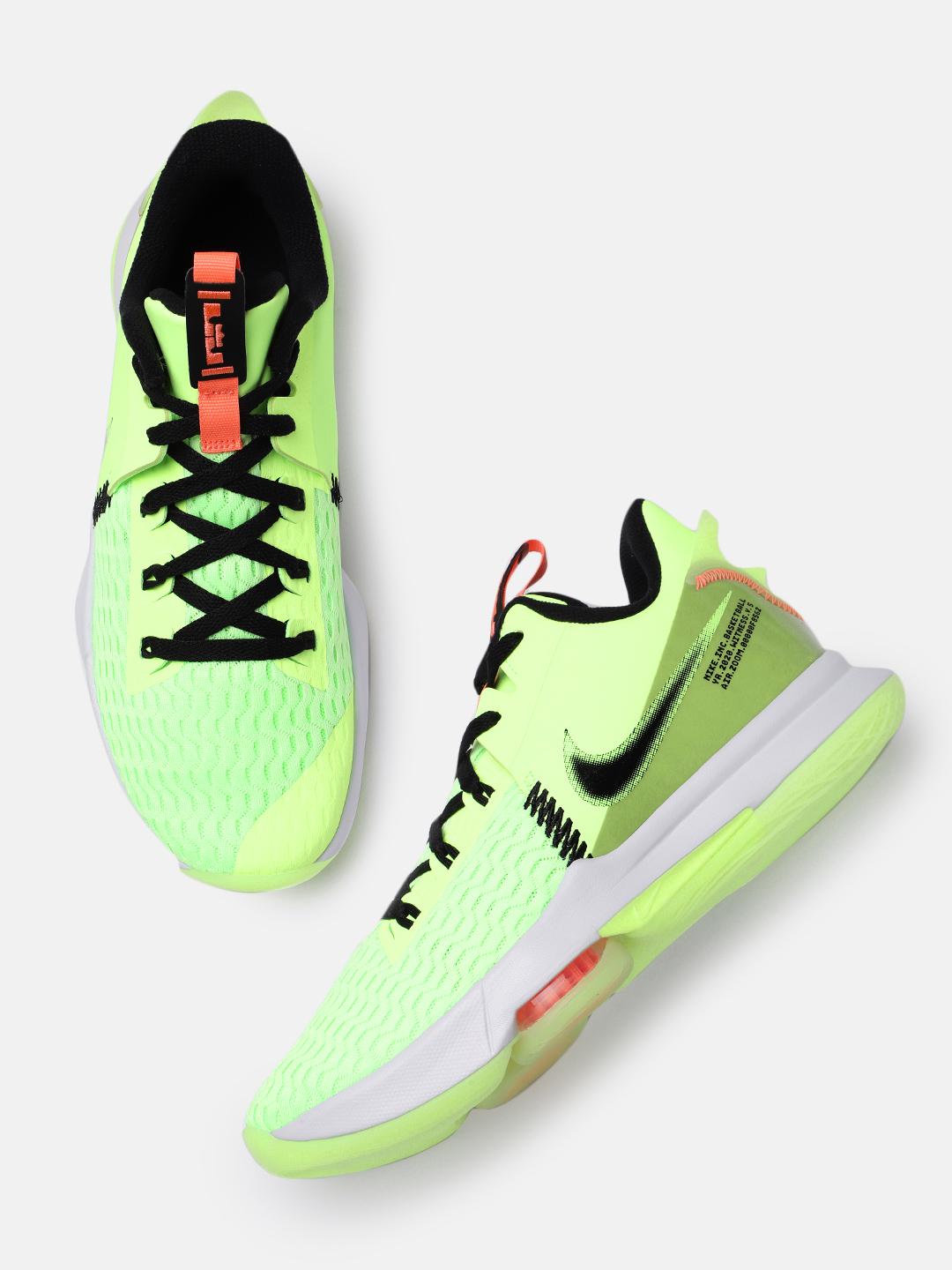 Buy Nike Unisex Green Solid LeBron Witness Basketball Shoes