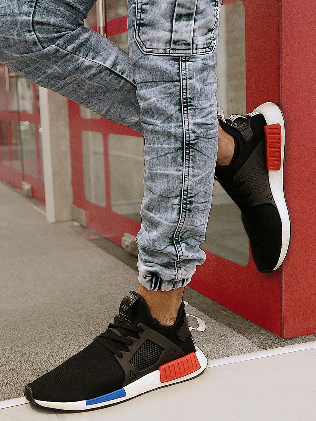 Running Shoes Adidas Nmd Black And Red Mens ADIDAS ORIGINALS