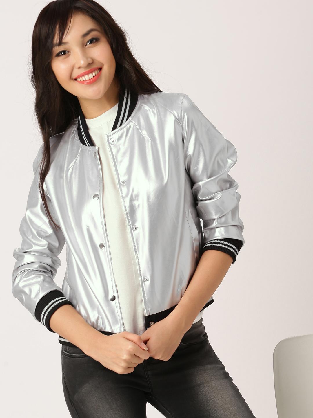 chinese dress ladies Holographic Silver Sequin Jacket Womens, Love Khaos, XL , Holographic Silver/Black main image 1